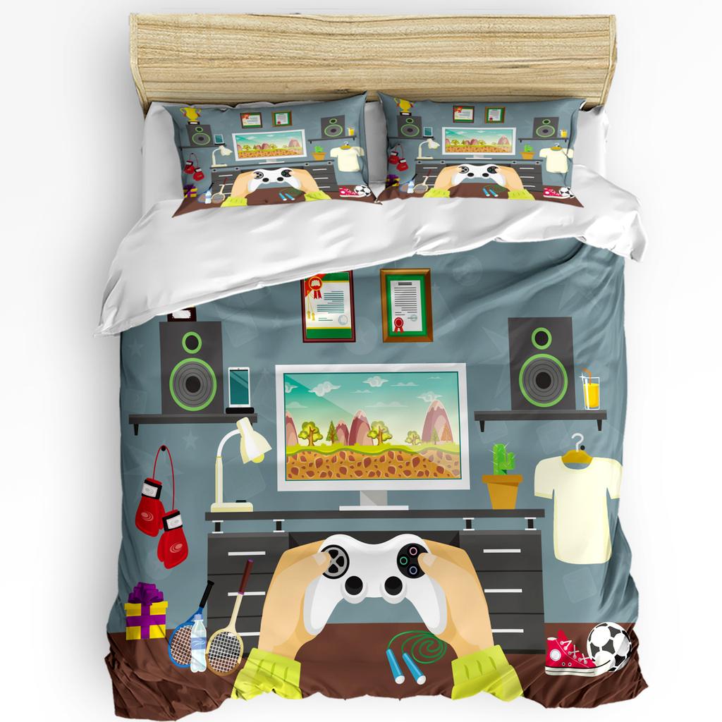 Copripiumino a figura stilizzata bianca e nera, Set Biancheria da Letto, Coperta per la Casa, Federe, Set Biancheria da Letto per Camera da Letto, Senza Lenzuolo