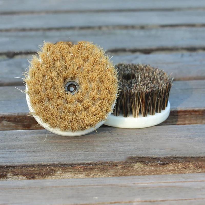 60mm Bohrkraft Scheibenbürste Borsten Wolle für Leder Kunststoff Holzmöbel Auto Innenräume Reinigung Polieren Schrubben mit Stange