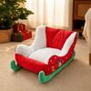 Christmas Sleigh Dog Bed for Small Dogs - All- Warm Pet Sofa, Cozy Indoor Sleeping Bed