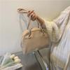 Large Capacity Soft PU Tote Bag Elegant Solid Color Shoulder Bag Square Underarm Bag  School