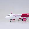 Large Airplane Model WIZZ Airlines Airbus 320 Plane Model 1:80 Scale 47cm Diecast Airplanes with LED Light for Collection or Gif