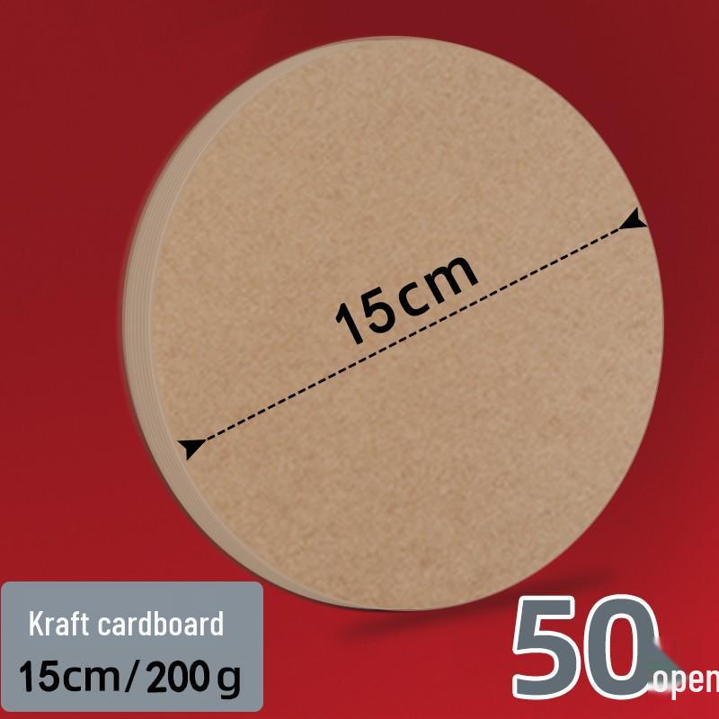 Double-Sided Black & White Round Kraft Drawing Paper.