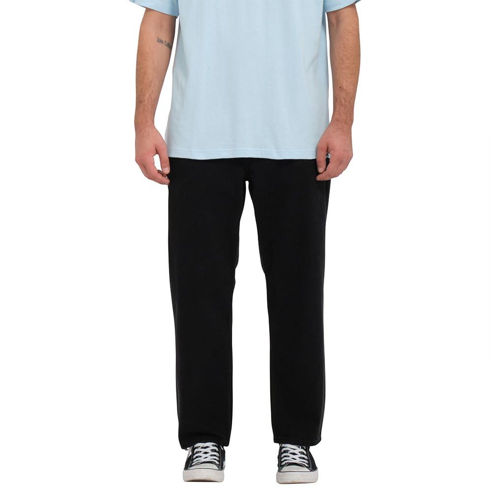 Volcom Stretch Denim Pants MODOWN TAPERED Stylish Size 30 Men s [A1932102 / DENIM] Black, чёрный