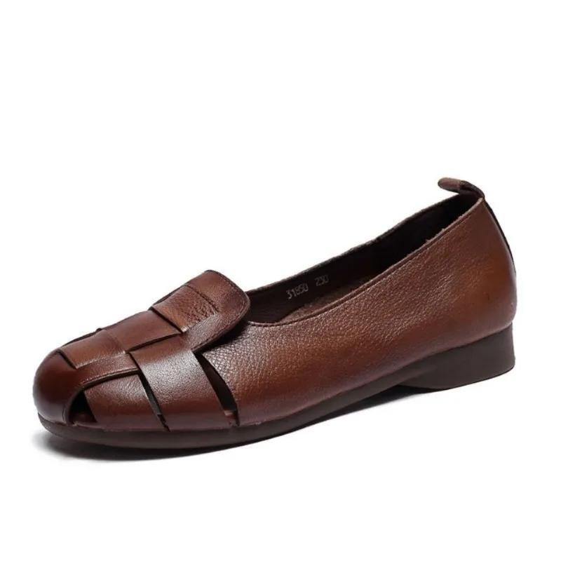 Fashion 2025 Summer New Women's Outdoor Casual Flat Shoes Soft Sole Woven Slip-Ons Breathable Shallow Cut Design for Daily Wear Zapatos