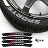 4Pcs Carbon Fiber Car Wheels Rim Sticker Decoration Vinyl Decal For Rio Sportage Cerato Soul Sorento Picanto Ceed Optima K3