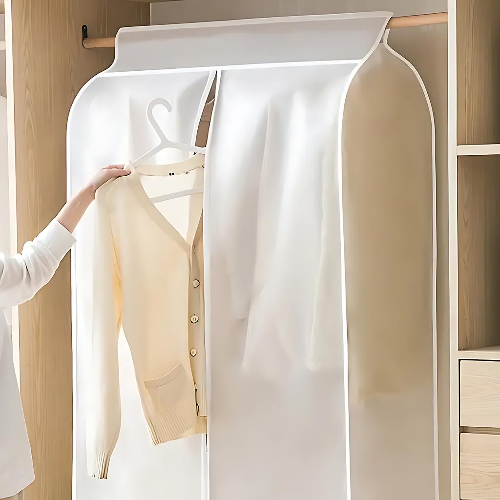Clothes Dust Cover Fully Enclosed Closet Stereo Transparent Cover Stain Resistant Hanging Clothes Bag Household Coat Dust Cover