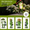 Retro Style Courtyard Decor Black Cat Solar Lantern, Garden Stake Light, Waterproof Gnome Frog Metal Yard Art Statue, Outdoor Lamp for Front