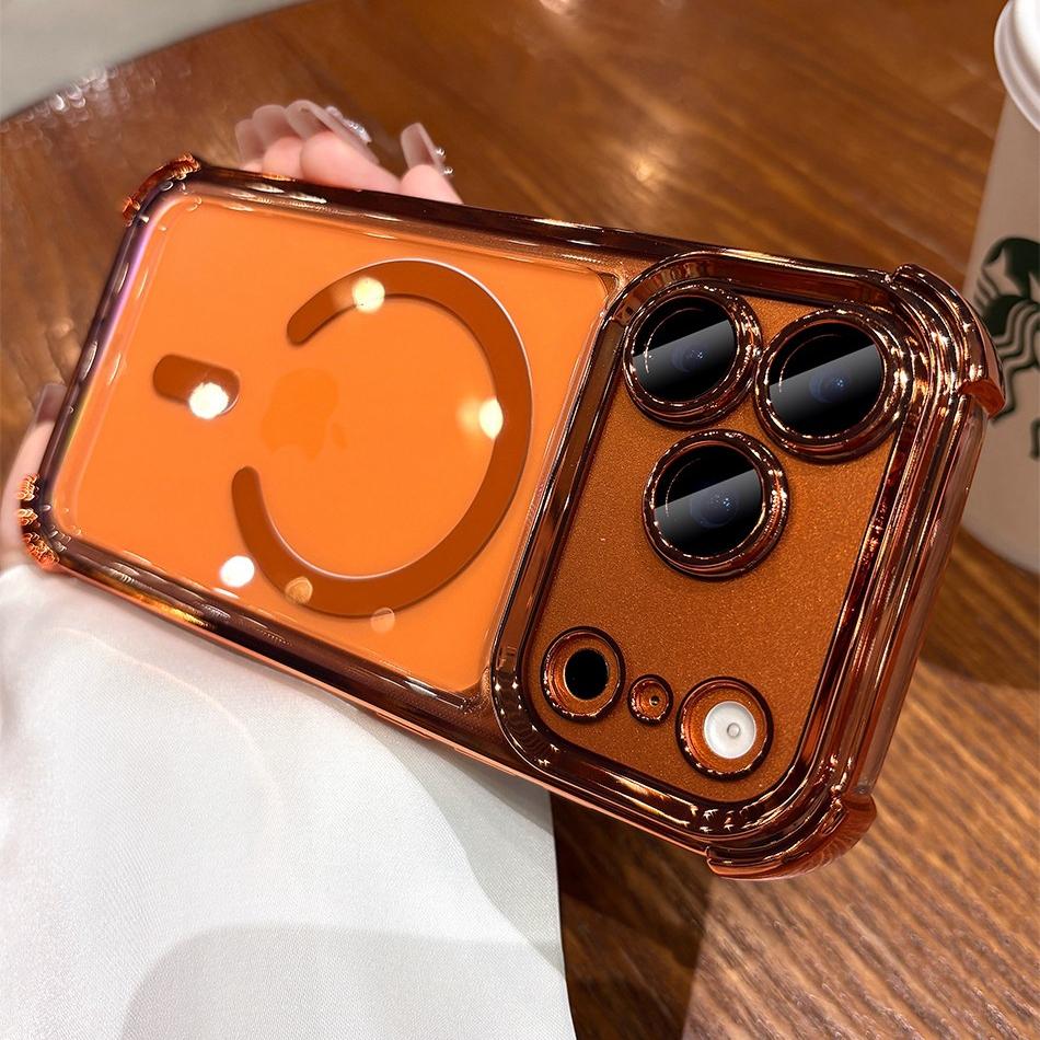 Transparente Stoßfeste Magsafe Hülle Für iPhone 17 Pro Max Air 11 12 13 14 15 16 Plus Beschichtete Klare Weiche Anti-Stoß-Abdeckung