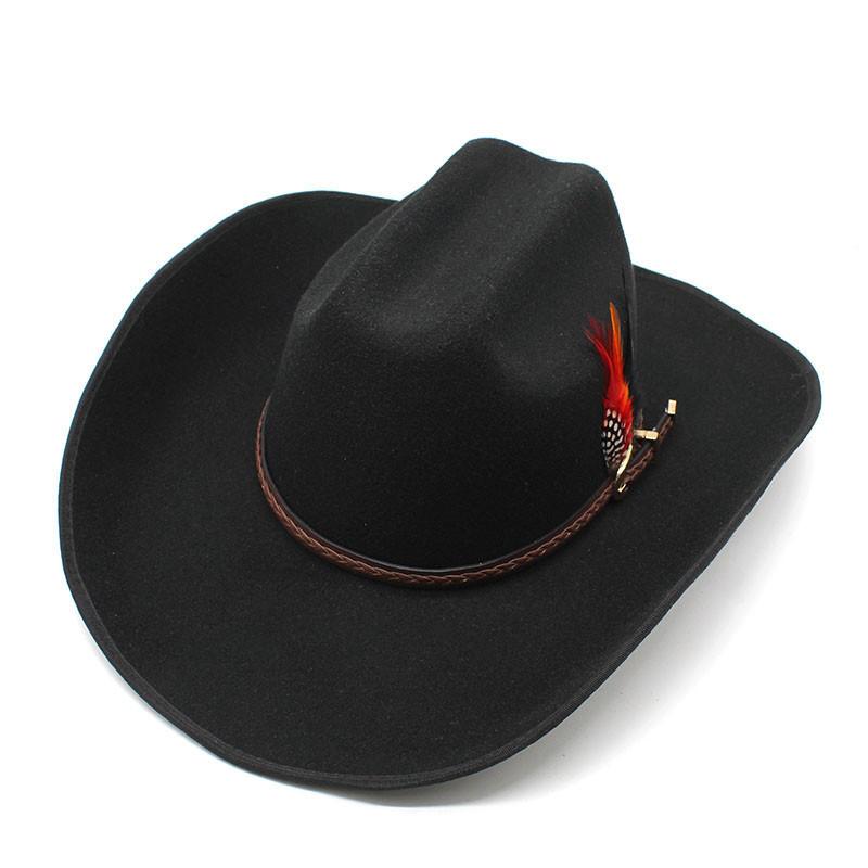 Tibetan Wool Felt Hat With Large Brim And Black Leather Belt For Men And Women Summer Sun Protection