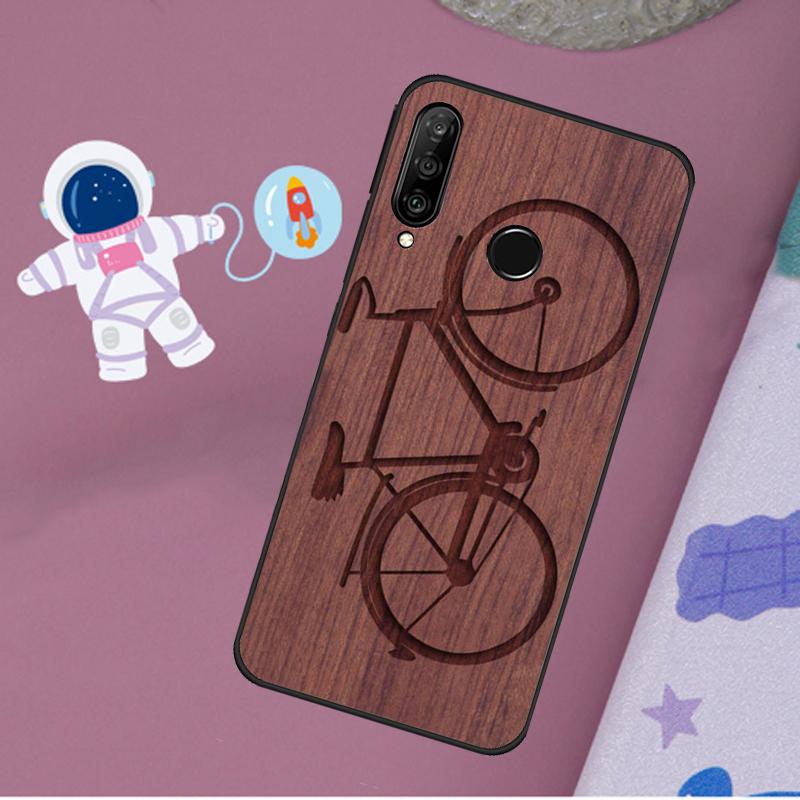 Wolf Bike Butterfly Wood Case For Huawei Nova 9 10 SE Y60 Y61 Y70 Y90 Nova 11i 8i 7i 3i 5T P20 P40 P30 Lite P60 Pro