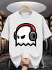 Trendy American-style Summer New Men Letter-pattern Loose T-shirt 100% Cotton Suitable for Daily Sports and Outdoor Wear Tops