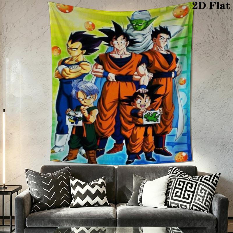 DRAGON BALL Wall Tapestry Aesthetic Wall Hanging Printed Fabric Blanket Decorative Tapestries for Bedroom Living Room Home Decor