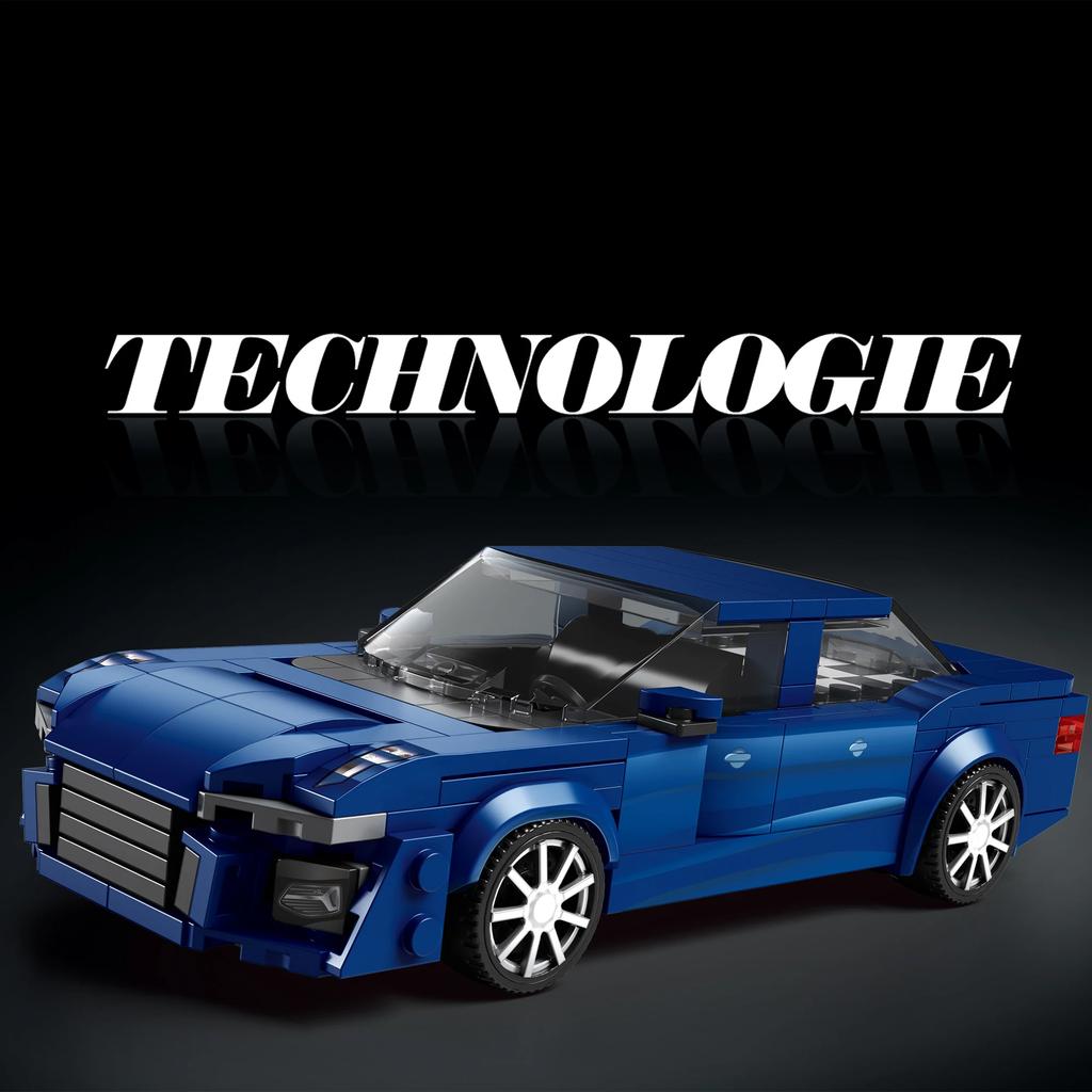 Non-Toxic 330Pcs Technology Sports Car Building Blocks City Racing Vehicle Model Bricks Desktop Ornaments Kids Diy Toys Holiday Gifts