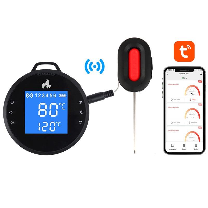 Bluetooth WIFI Kitchen Digital Thermometer with APP Probe Cooking BBQ Barbecue Meat Culinary Grill Food Tools Gadgets