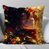 Mikasa Ackerman Anime Attack On Titan Pillow Case Square Pillow Bedroom Sofa LeisureComfortCar Living Room Home Decoration 40X40