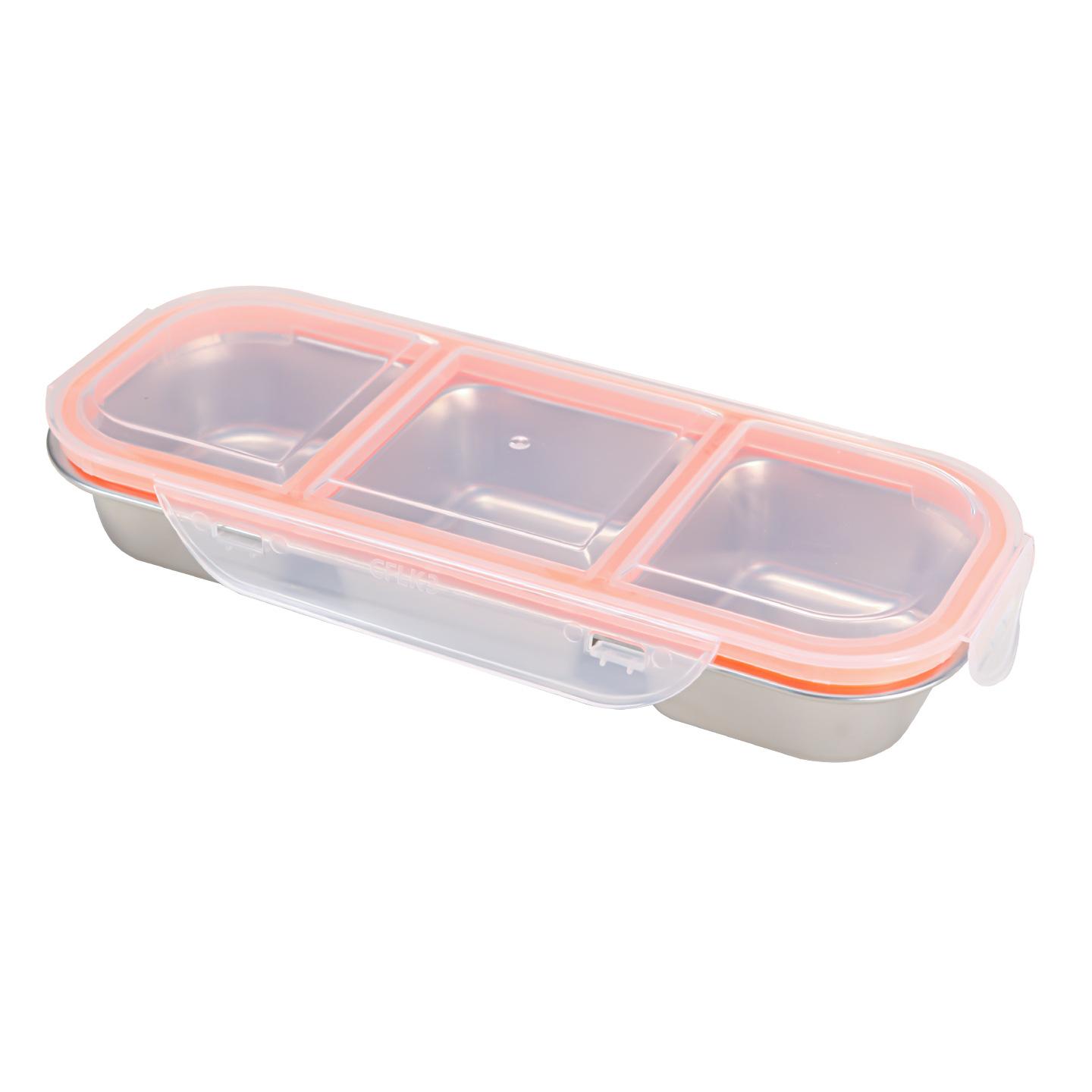 Lunch box sealed quantitative small packing bento box stainless steel fruit fresh-keeping box