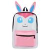 Eevee Plush Backpack Pokemon Anime Cosplay Bag with Ears Face Design Student Schoolbag Yellow