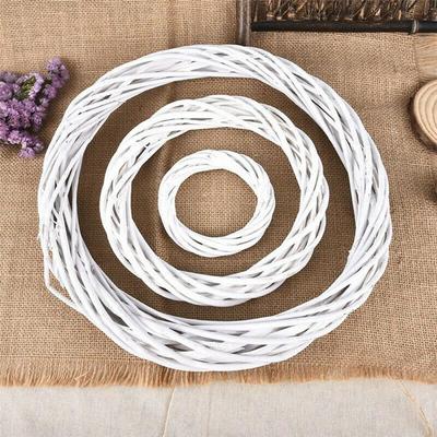 10-30CM Home Xmas Party Decorations Ornaments Window Door White Wreath Wreath Wicker Christmas Rattan Ring Garland Hanging