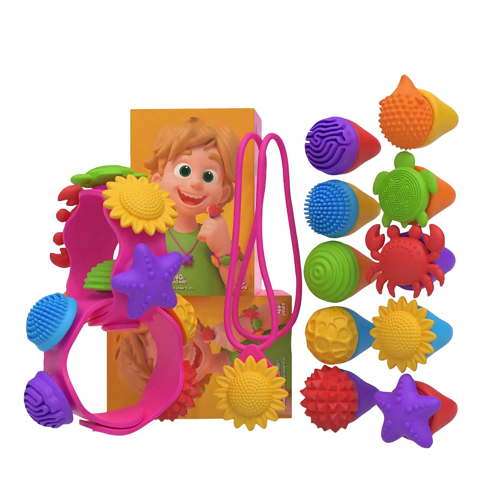 

Сенсорні іграшки для дітей, Силіконові кільця з текстурою, Підходять для тривожності, СДУГ та спокійної подорожі, Іграшки для літака one size білий