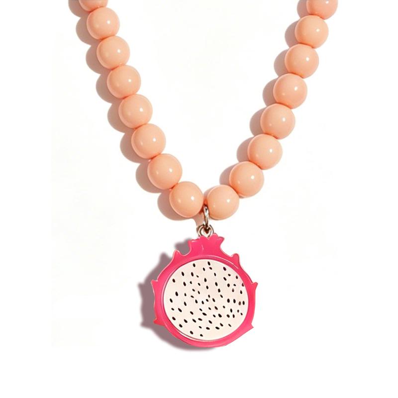 Colorful Beaded Heart Necklace – Versatile, Sweet Collarbone Chain for Women