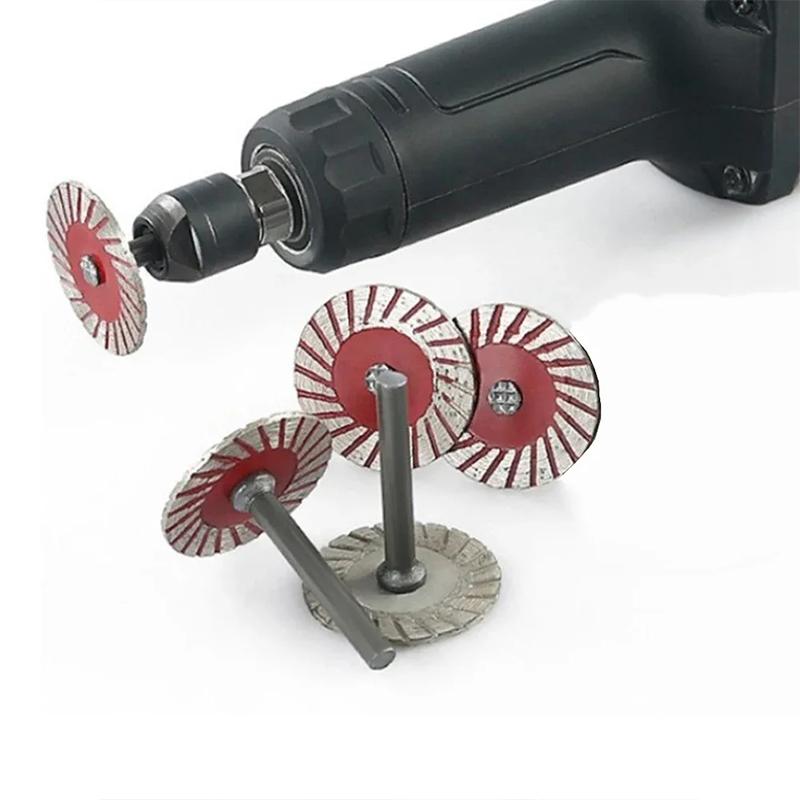 3pcs For Wood Metal Stone Granite Marble 40mm Cutting Disc 6mm Shank Circular Saw Blade Sanding Disc Grinding Wheel