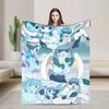 Manga Glaceons Nacht-Thema Decke Reise Büro Flanell Überwurfdecke Für Draußen Warm Weich Pokemon-Design Qualität Tagesdecke Geschenk