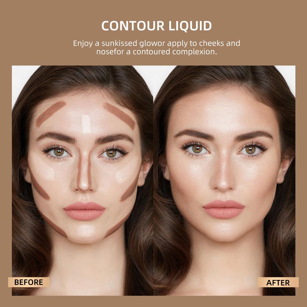 2pcs Set Acne Marks Concealer Cover Up Spots Face Brighten Contour Shadow Makeup Liquid Concealer