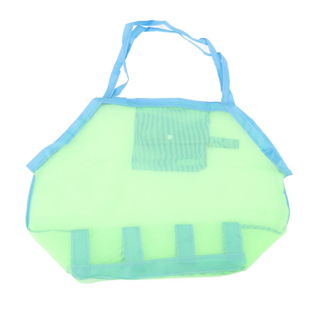 Mesh Beach Bag Multipurpose Large Capacity Foldable Beach Toy Bag for Beach Pool Outdoor Travel Gym