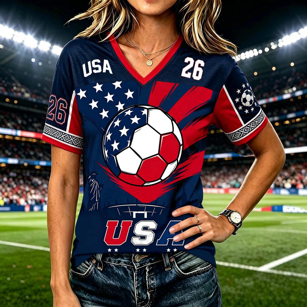 Women's Fashion Casual Letter Print Short Sleeve T-Shirt Top