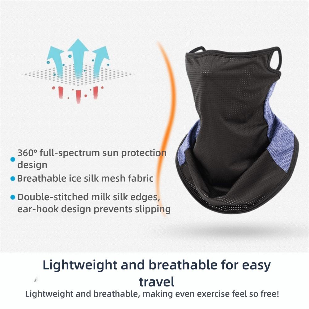 Ear-hanging Outdoor Cycling Neck Cover Breathable Triangle Scarf Riding Face Mask  Men Women