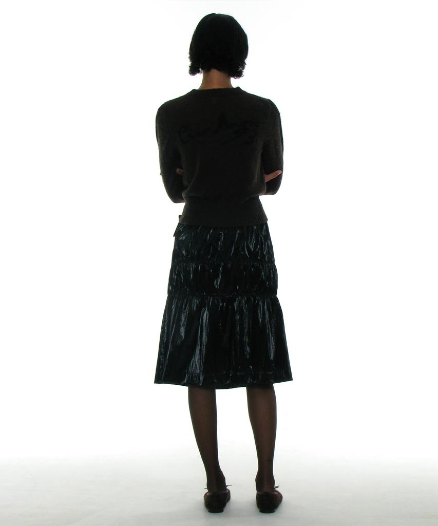 Partimento Woman Smoking Wrap Midi Skirt_Black