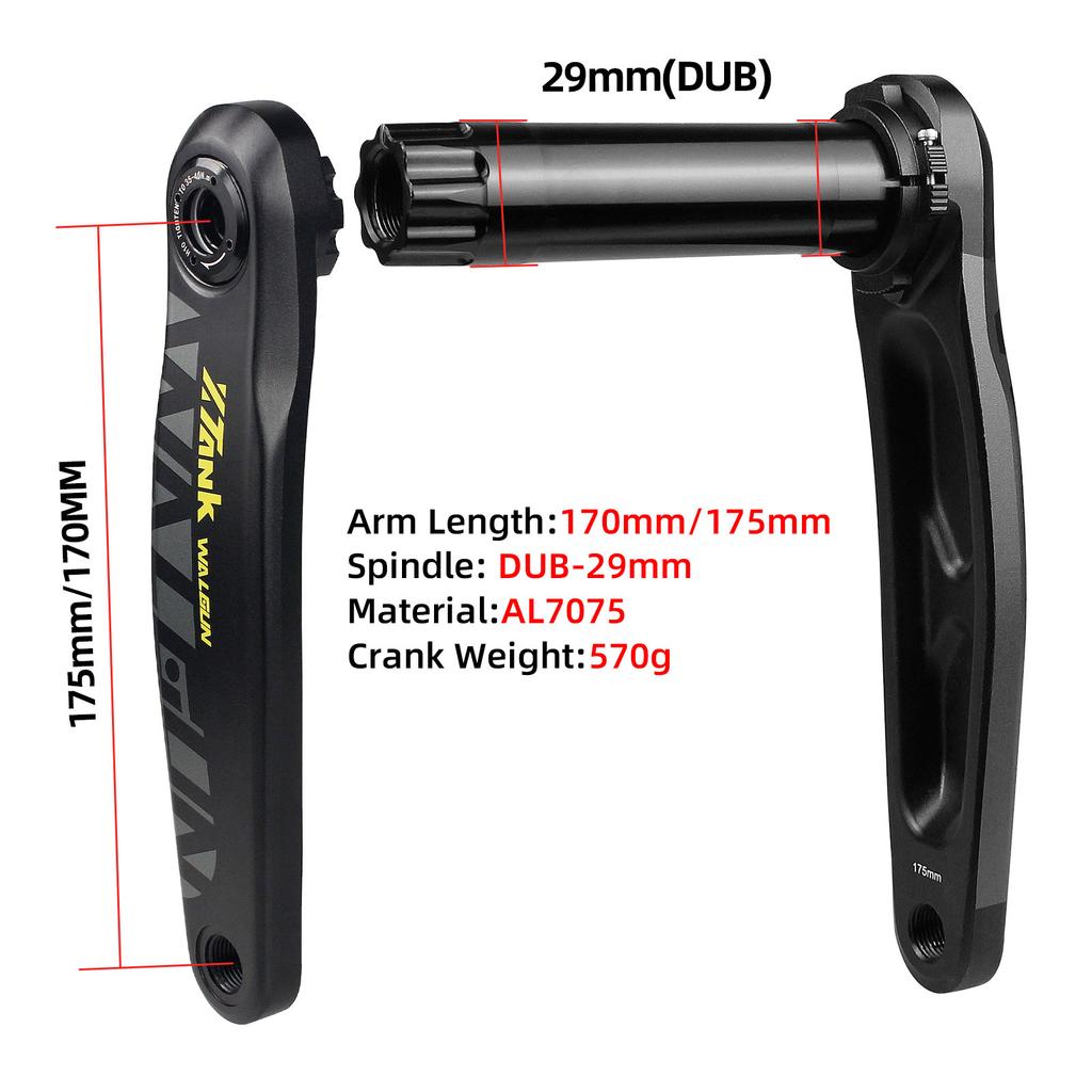 Case Crank Set Crank Arms for Bicycle Mtb Cranks 170mm 175mm Bikes Crank 3mm 6mm Offset Teeth Chainring 32/34/36T Mtb Bike Parts