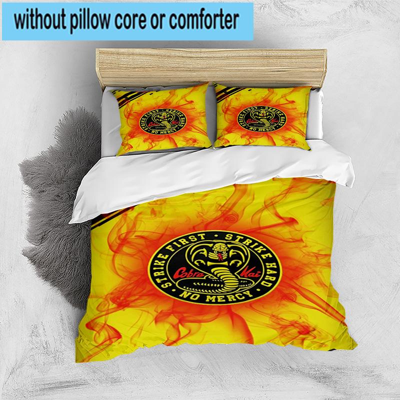 Cobra Movies Of The Fighters 3pcs Bedding,Including 1pc Duvet Cover And 2pcs Pillowcases Perfect for Christmas,Ideal for Bedroom, Dormitory