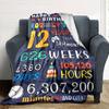 12Th Birthday Celebration Gift Blanket Warmthful Decor Throw Sofa Couch Office Occasions Versatile Accessory Birthday Christmas Gift Blanket Y6