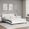VidaXL Lit avec matelas blanc et noir 120x200 cm similicuir 3208383