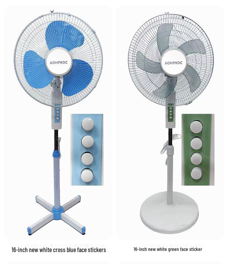 10-Inch Oscillating Floor Fan for Home & Office - High Power, Dual Voltage 110V/220V Circulation Fan