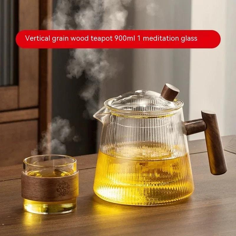 Kahve Demliği Şeffaf Yüksek Borosilikat Cam Çaydanlık Aile Restoranı Şeffaf Çaydanlık Soğuk Sürahi