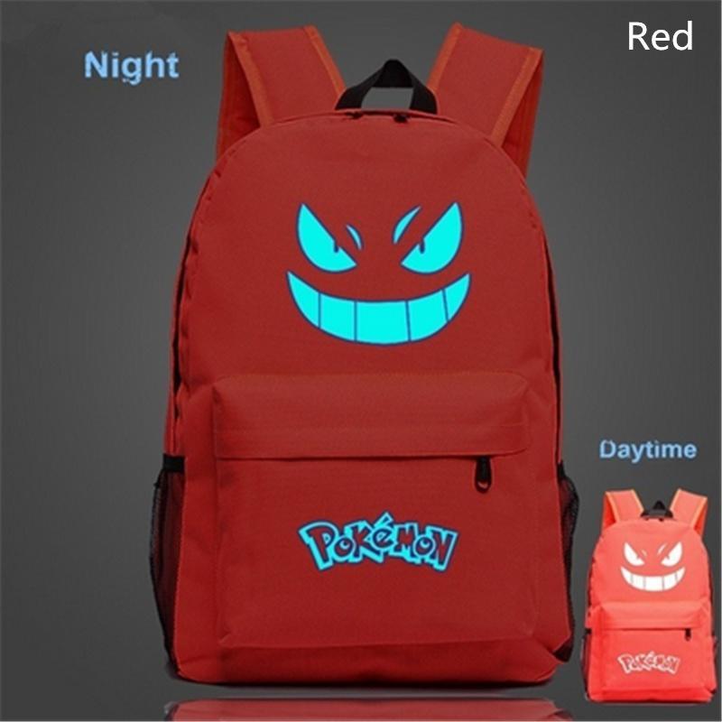 Moda Pouplar Luminous Pokemon Impressão Jogo Mochila Gengar Mochilas Escolares Mochilas Para Adolescentes Meninas Meninos