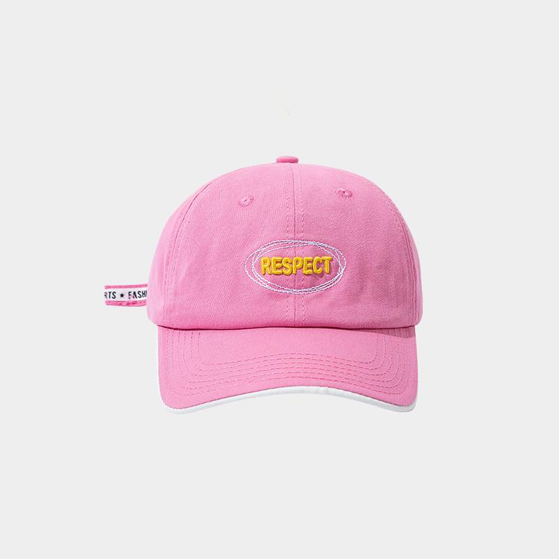 Summer Letter Baseball Hat Women Korean Contrast Embroidered Snapback Cap Fashion Adjustable Female Sun Hats