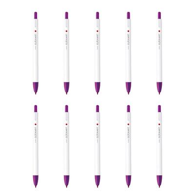 Zebra Clickart 10 Water-Based Pen, Purple, Pens, B-WYSS22-PU