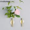 Metall Wandblumenampel Selbstklebend Blumendekoration Hängende Vase Heimdeko DIY Wandmontierte Vase Esszimmer
