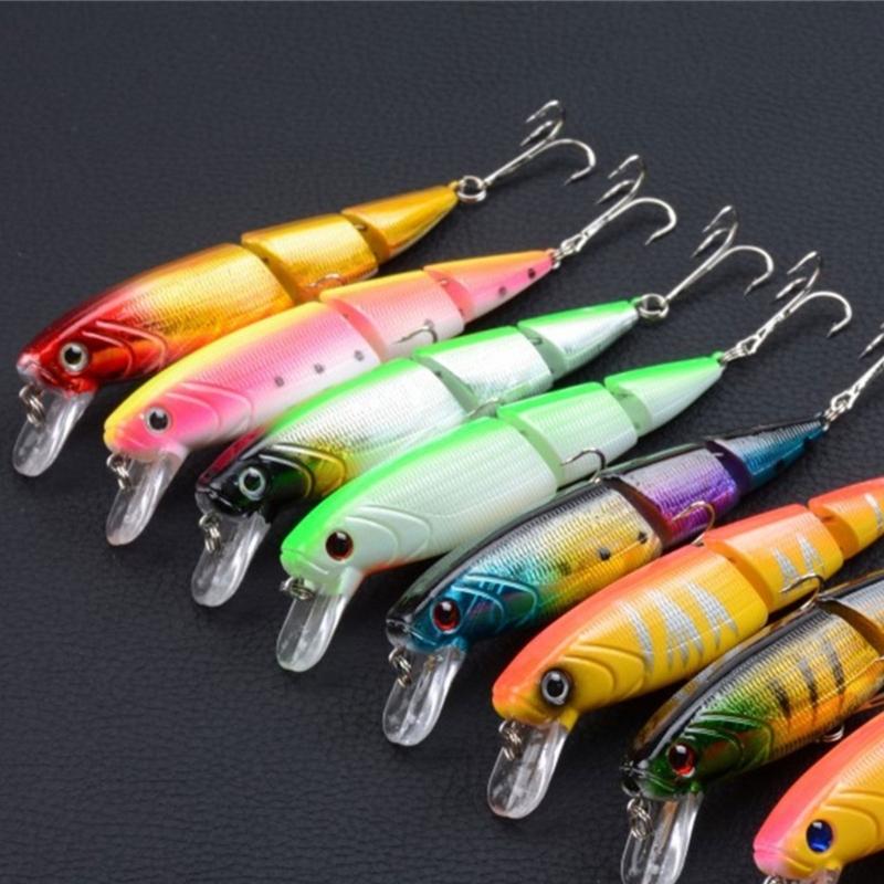 Swimming Lures Multi Jointed Swimbaits with Hook 10.5cm Fishing Lure Artificial Hard Baits for Trout