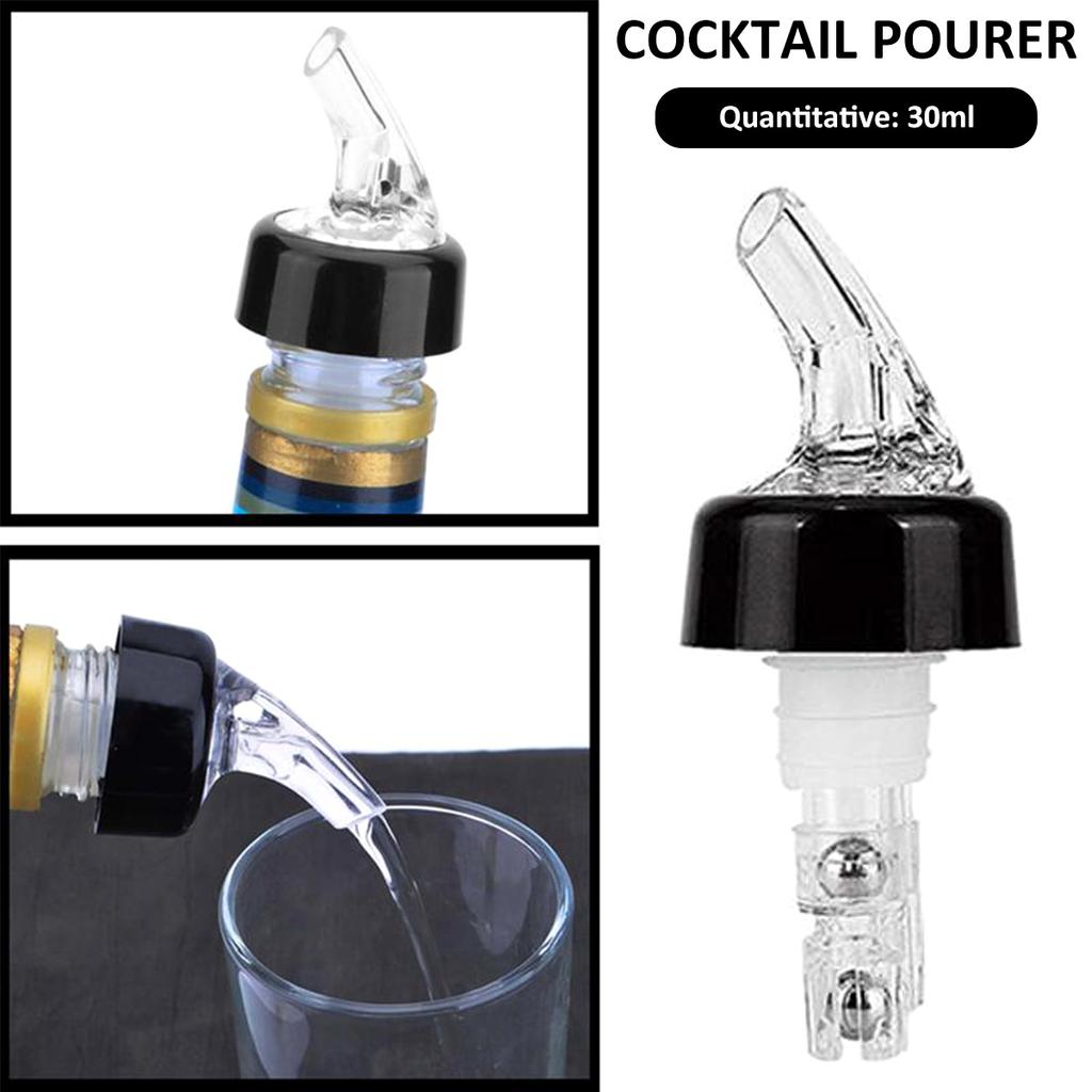 6/10Pcs Automatic Measured Bottle Pourer 30ML Plastic Wine Pourer Clear Whisky Liquid Liquor Wine Cocktail Dispenser Bar Tool