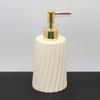 Modern Black and White Striped Ceramic Lotion Bottle Shampoo Pump Dispensing Bottle Rinsing Cup Soap Dishes Bathroom Accessories