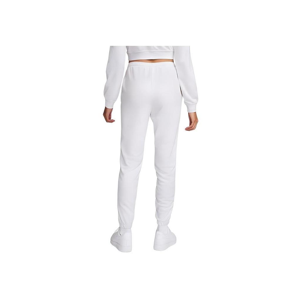 Nike Pure Color Comfortable And Simple Skin-Friendly Mid-Waist Knitted Sports Pants Women Bottoms White FN2435-051