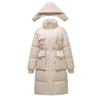 Winter New Down Cotton-padded Clothes Women's Medium and Long Over-the-knee Hooded College Style Bread Clothes Jacket Thick