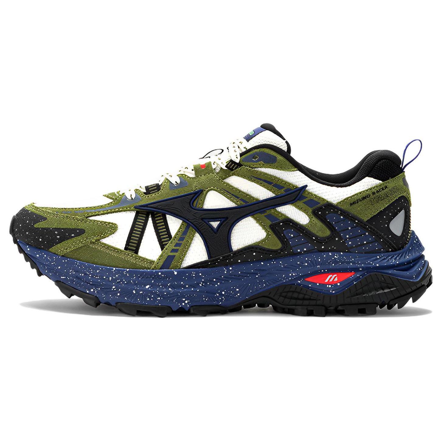 Mizuno Racer Trail Wltr30 Unisex Running Shoes White Olive Green D1GH231201 36