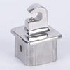 Internal Eye End Bimini Top Fitting Square Tube Awning Hardware Fitting in Polished Stainless Steel, Slide Cap Insert Part for Shade Frame Repair and