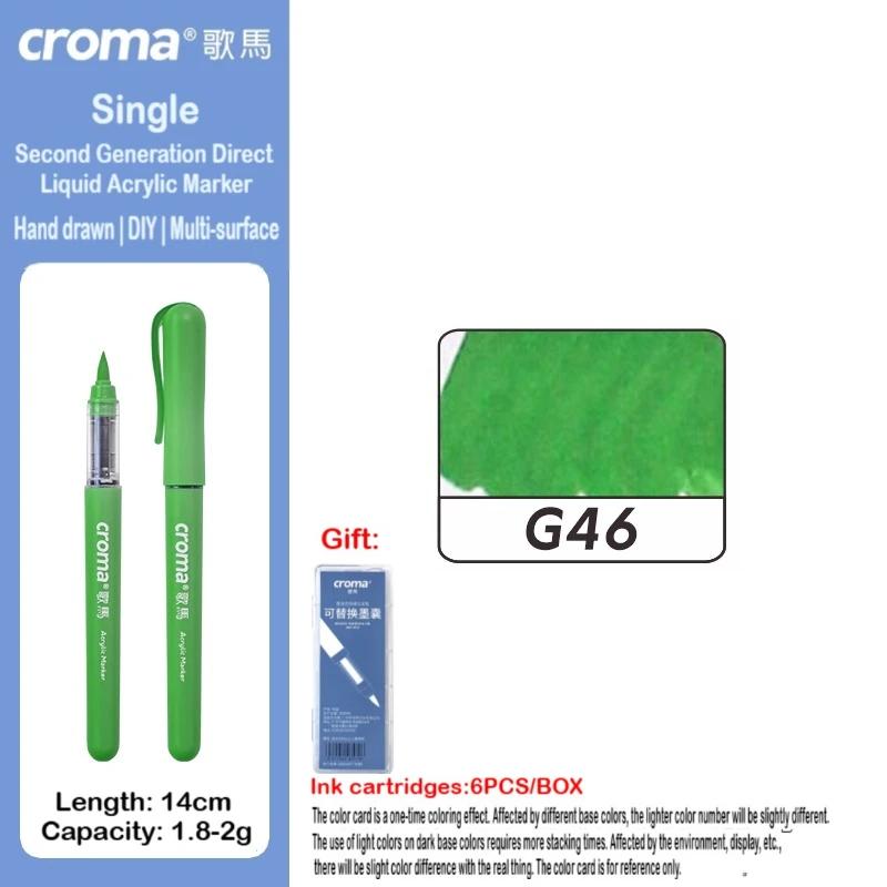 

Набор многоразовых акриловых маркеров Croma 160/1 Colors с мягким наконечником, смываемые акварельные кисти, школьные принадлежности
