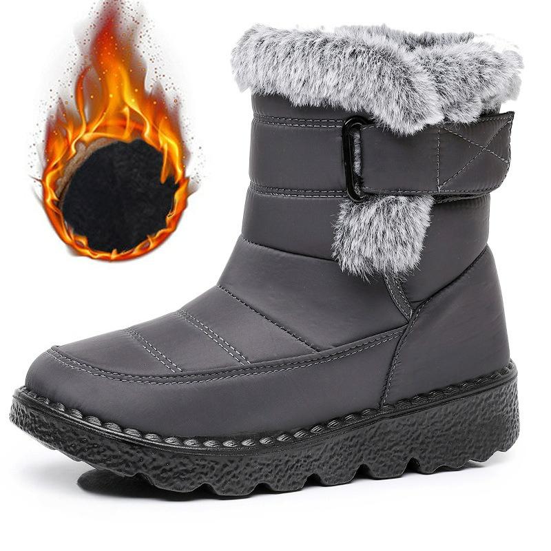 Large Size Winter Snow Boots for Men and Women with The Same Style Plus Velvet Thick Cotton Boots To Increase Thick-soled Cotton Shoes